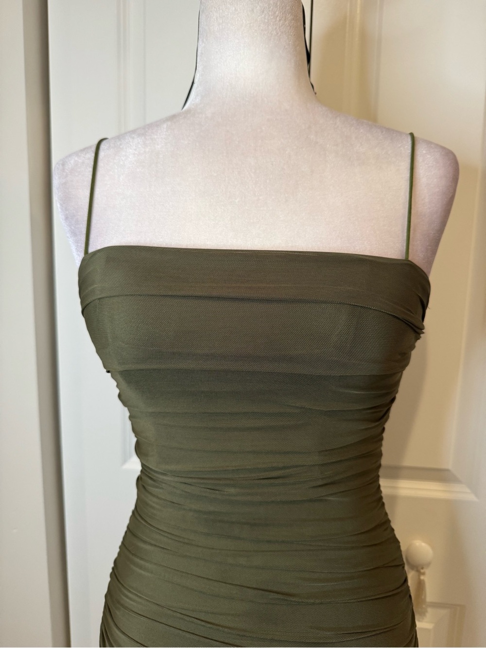 Princess Polly Olive Shivani Ruched Bodycon Mini Dress - Picture 6 of 10
